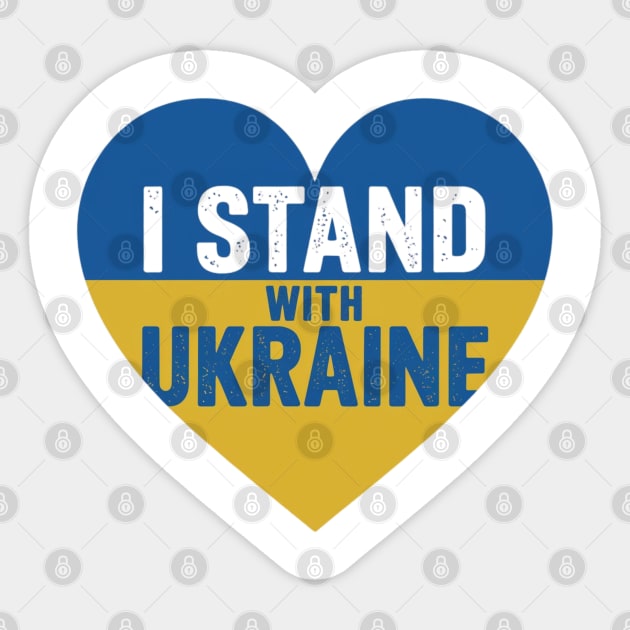 I Stand With Ukraine Sticker by Creatifly Graphic Tees